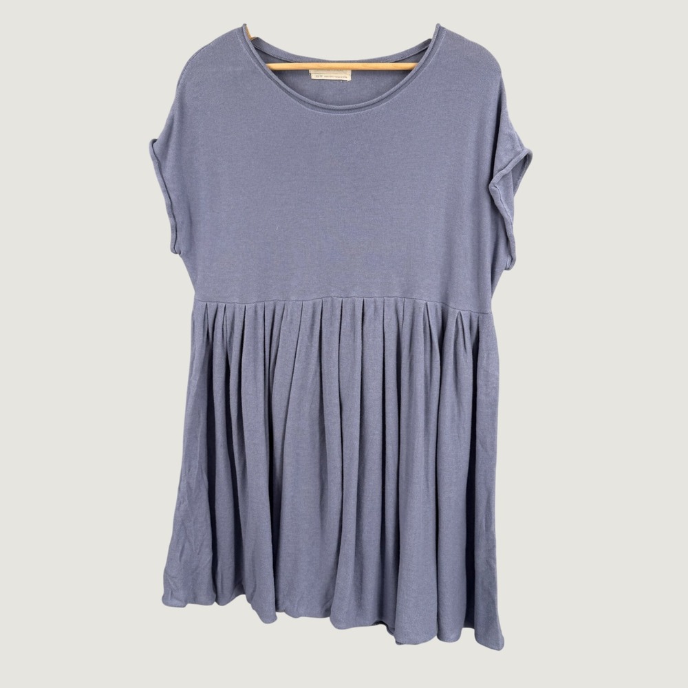 Urban Outfitters Oversized Blue Sweater Dress Size XS Knit Babydoll Mini Dress